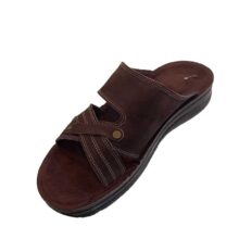 دمپایی تمام چرم مردانه مدل کارا کد 17658 + رنگبندی
