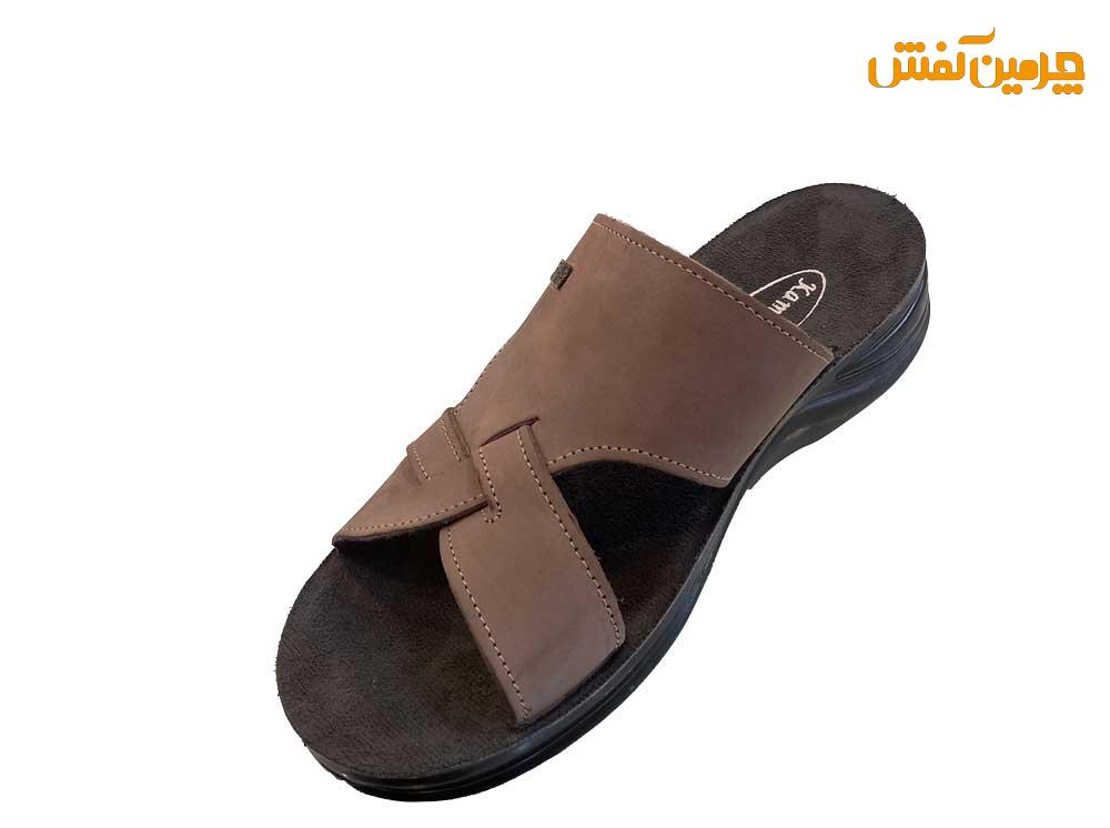 صندل تمام چرم مردانه برند کمال مدل VERSACE کد 17665