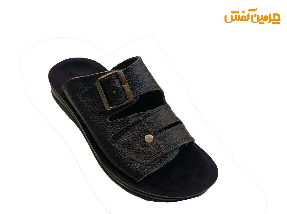 صندل تمام چرم مردانه مدل پیشگام کد 23710 + رنگبندی