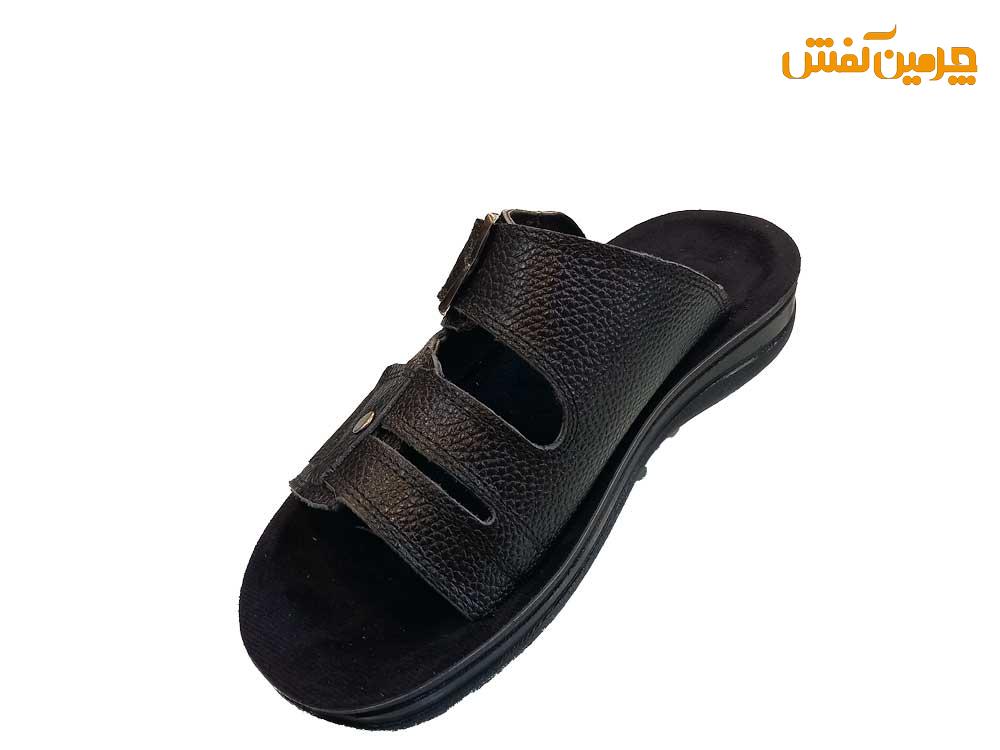 صندل تمام چرم مردانه مدل پیشگام کد 23710 + رنگبندی