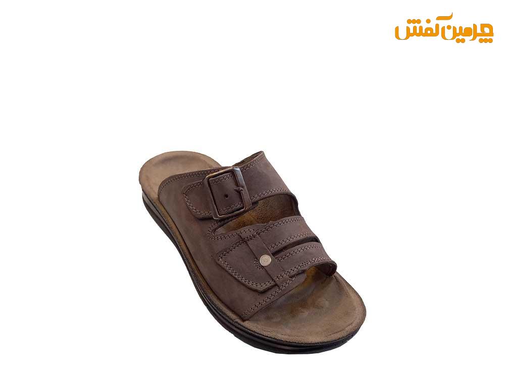 صندل تمام چرم مردانه مدل پیشگام کد 23710 + رنگبندی