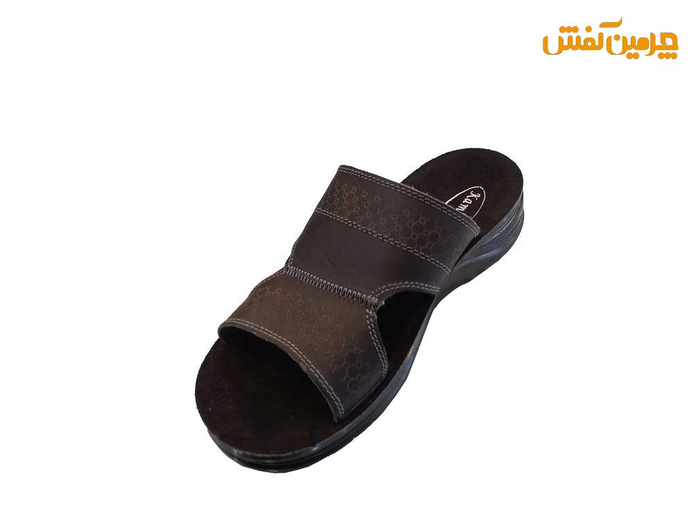 صندل تمام چرم مردانه مدل کمال کد 17626 + رنگبندی
