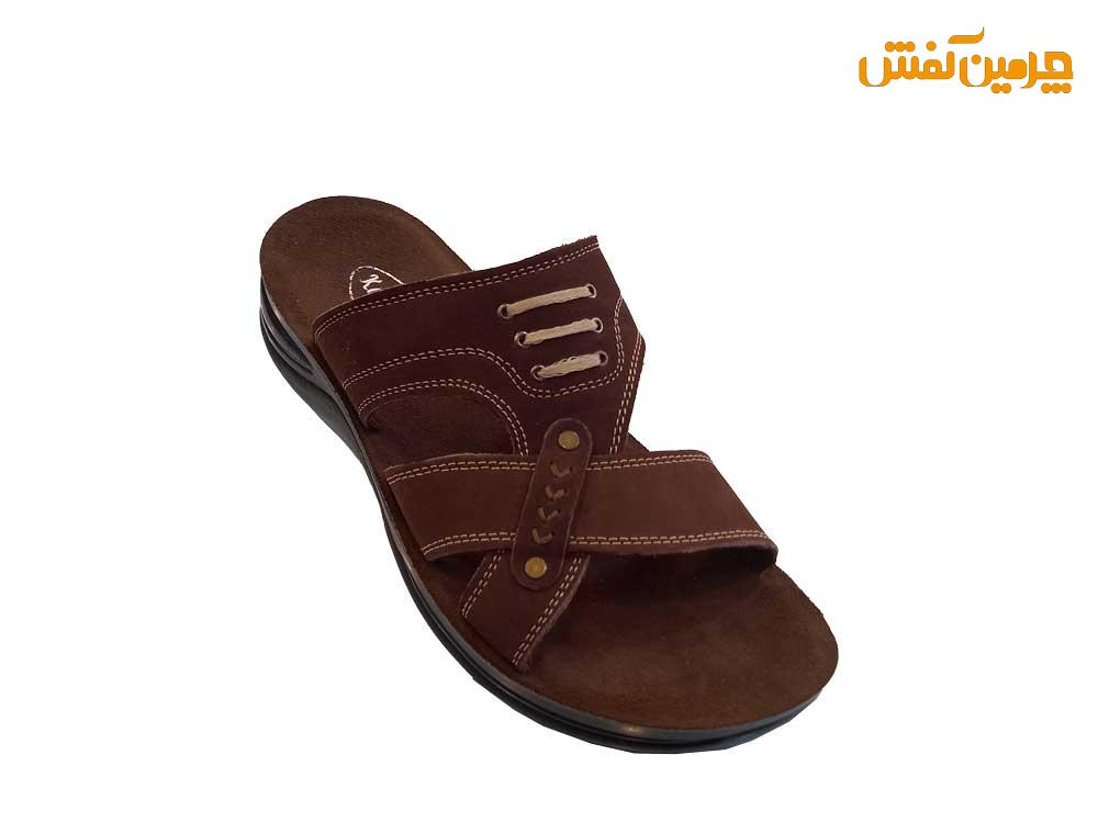 صندل تمام چرم مردانه مدل کمال کد 17651