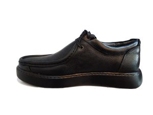 کفش تمام چرم اسپرت مردانه لیتر Leather بندی کد 21679 مشکی