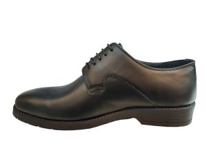 کفش تمام چرم اصل مردانه آزین چرم بندی کد 20587 مشکی