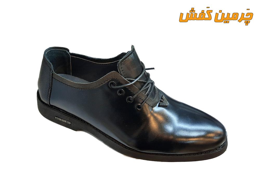 کفش تمام چرم اصل مردانه رخشی دور دوخت کد 20364
