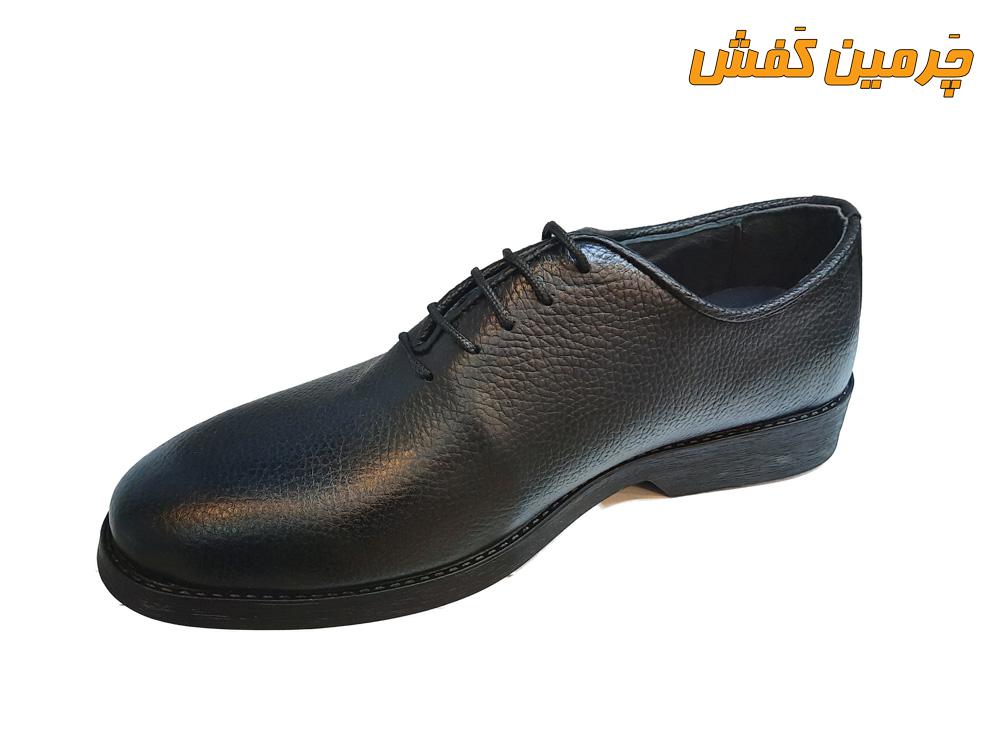 کفش تمام چرم اصل مردانه مجلسی رخشی کد 20300 مشکی