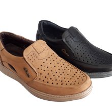کفش تمام چرم تابستانی مردانه جاوید مدل کلارک کد 17651 + رنگبندی