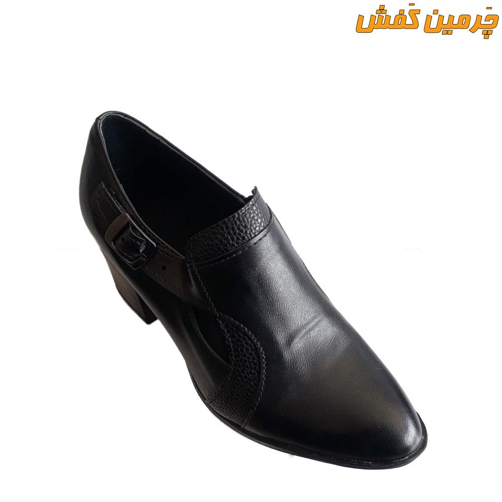کفش چرم زنانه مجلسی و اداری پاشنه دار کد6851