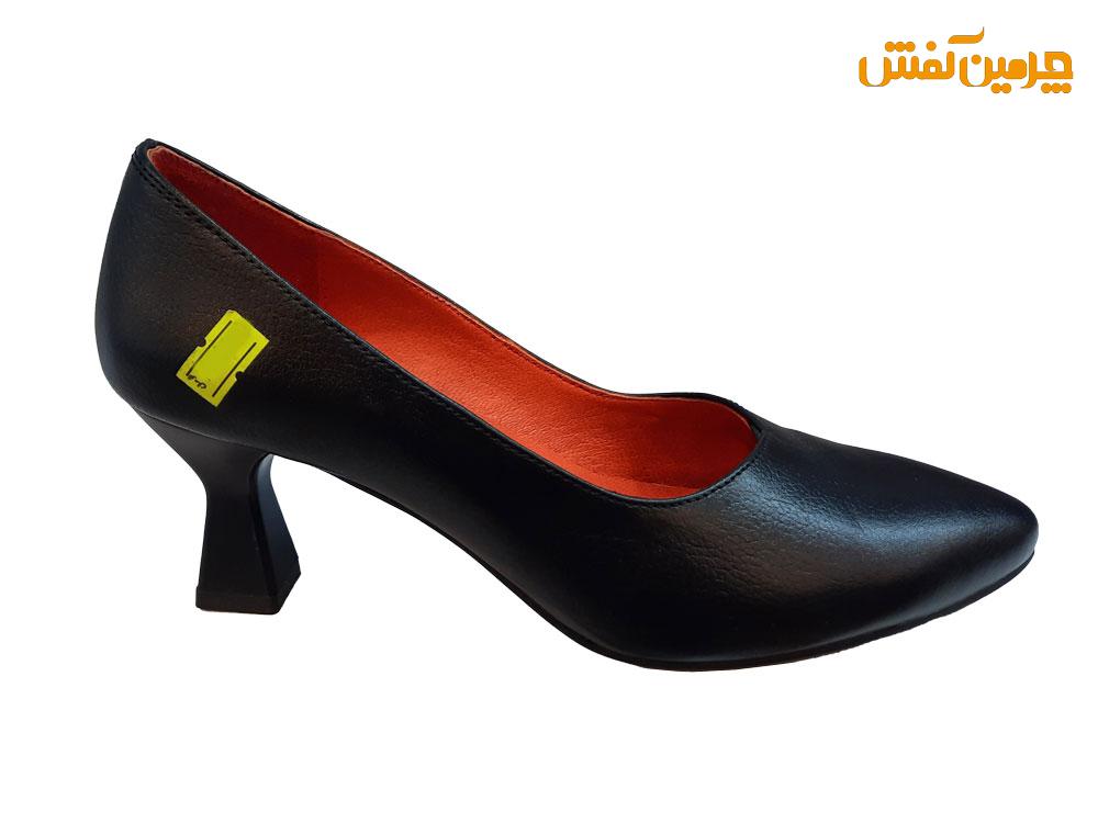 کفش تمام چرم زنانه مجلسی و رسمی پاشنه 5 سانت کد 22061