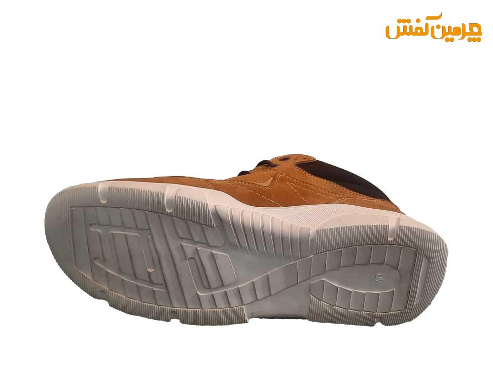 نیم بوت تمام چرم مردانه CAT بند دار کد 23540