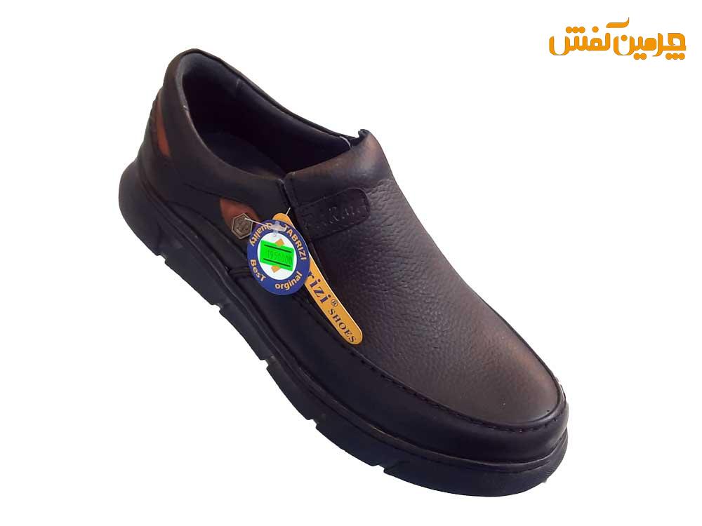 کفش تمام چرم مردانه بدون بند پارما (Parma) کد 23467