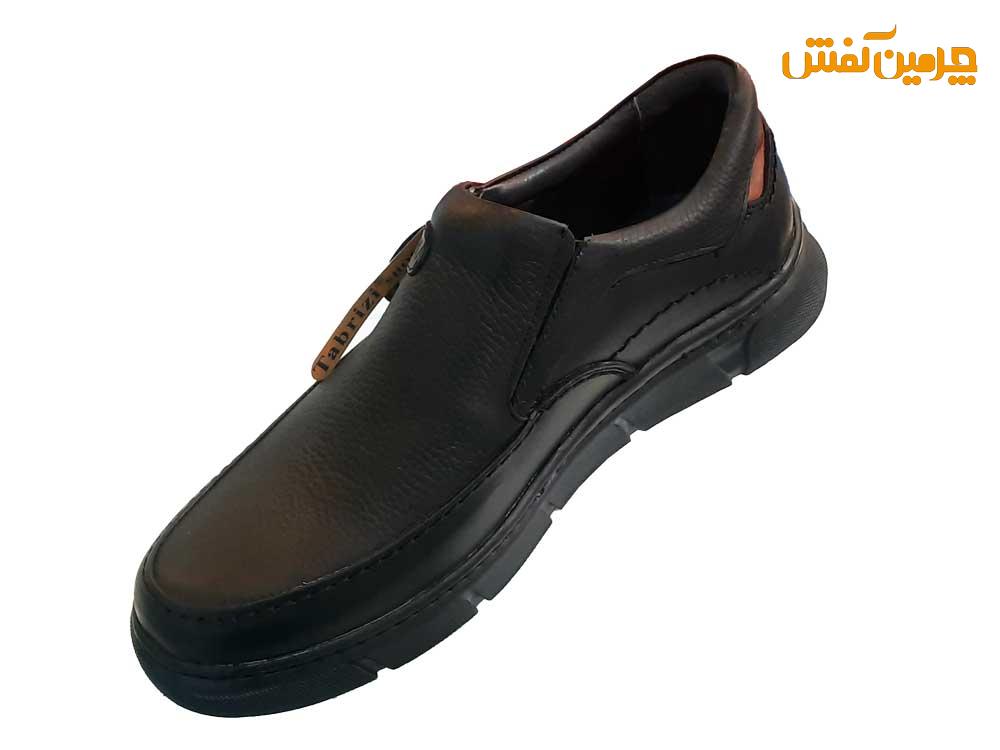 کفش تمام چرم مردانه بدون بند پارما (Parma) کد 23467