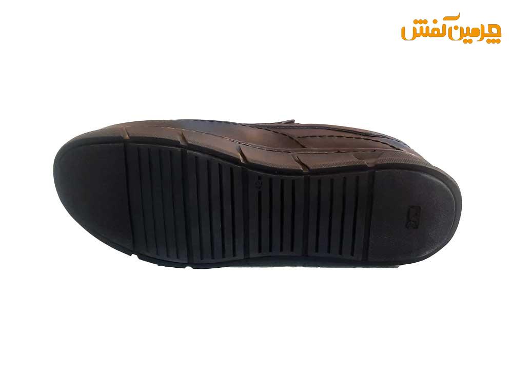 کفش تمام چرم مردانه بدون بند پارما (Parma) کد 23467