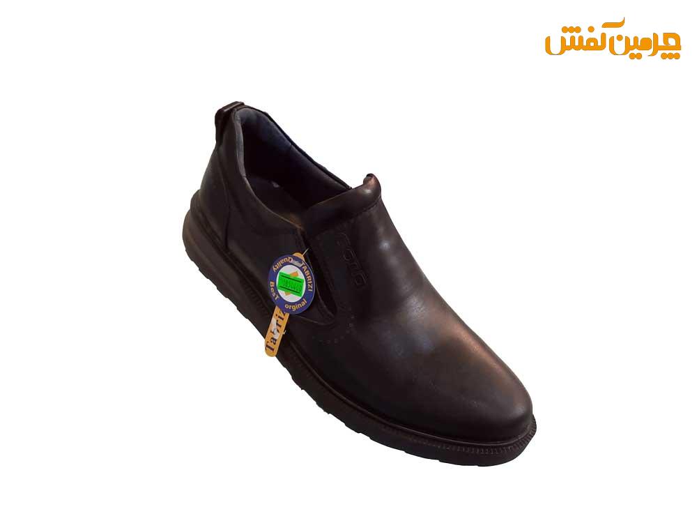 کفش تمام چرم مردانه بدون بند گلد (Gold) کد 23488