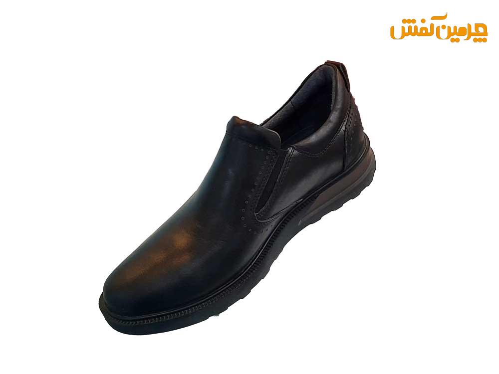 کفش تمام چرم مردانه بدون بند گلد (Gold) کد 23488