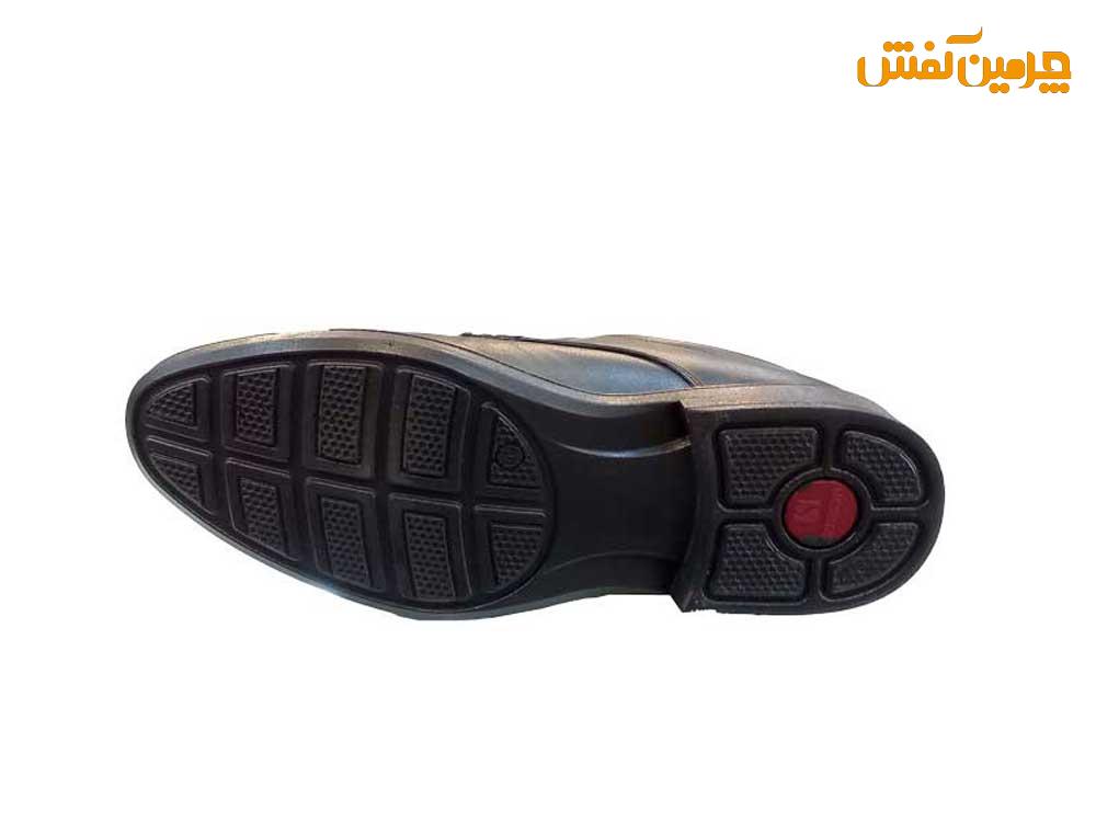 کفش تمام چرم مردانه برند صمصام بندی زیره پی یو کد 23588