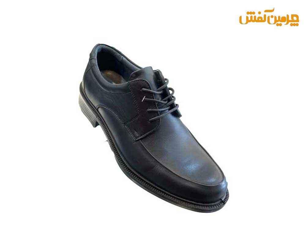 کفش تمام چرم مردانه برند فرزین بندی زیره تی پی یو کد 23624