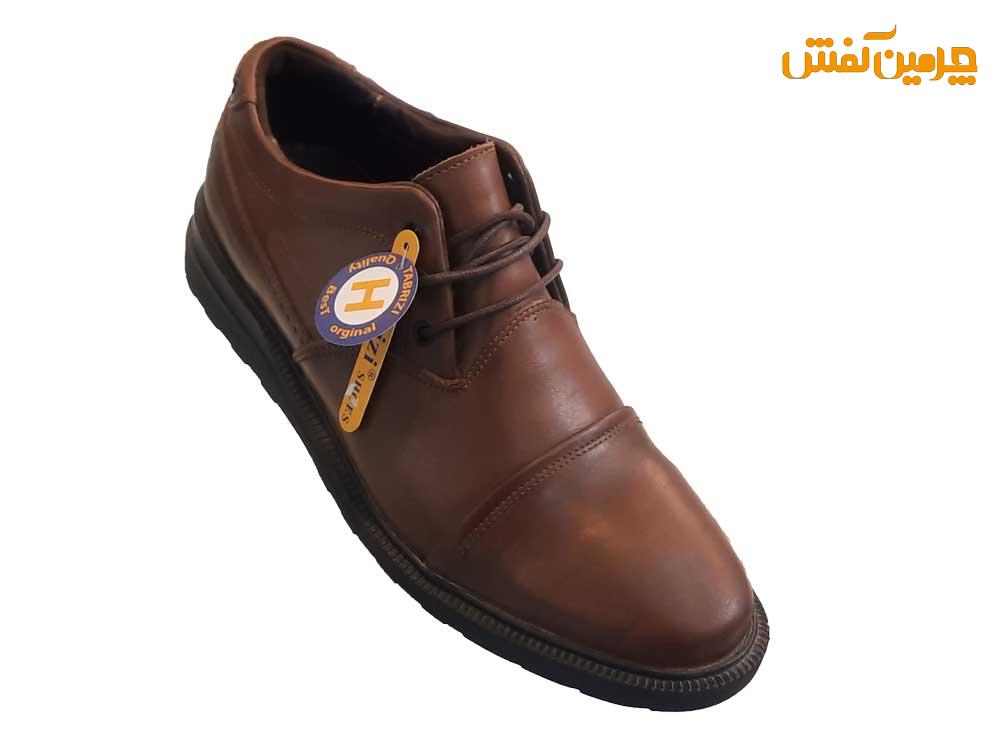 کفش تمام چرم مردانه بندی گلد (Gold) کد 23472