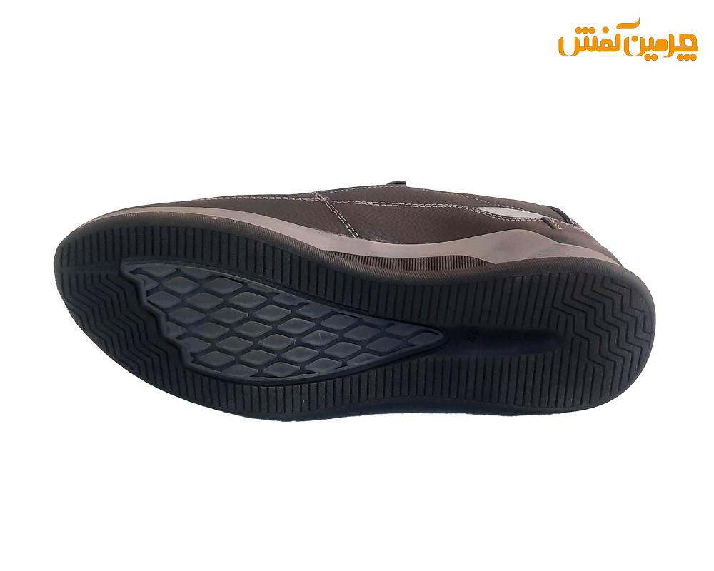 کفش تمام چرم مردانه دلپا بدون بند زیره ترمو کد 23339