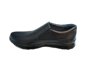 کفش تمام چرم مردانه رخشی بدون بند کد 20412 مشکی