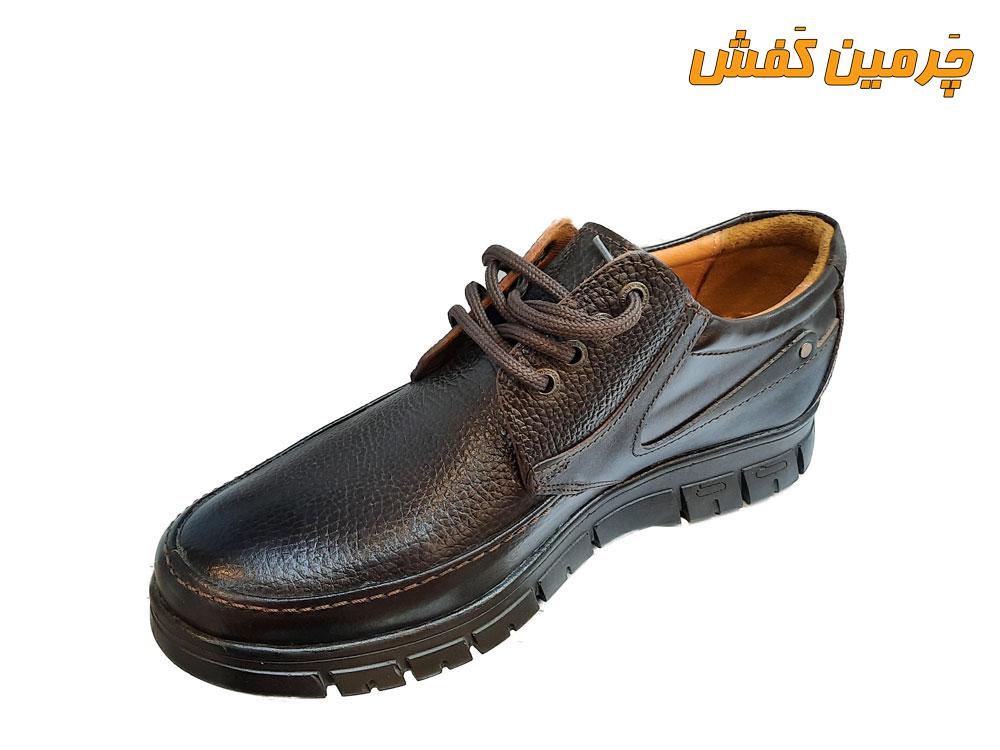 کفش تمام چرم مردانه رسمی و اداری پاریز بندی کد 7306