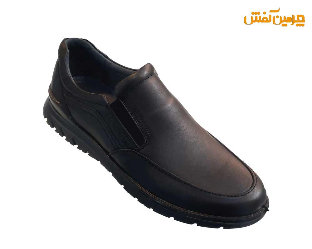 کفش تمام چرم مردانه صمصام اداری و روزمره کد 23221