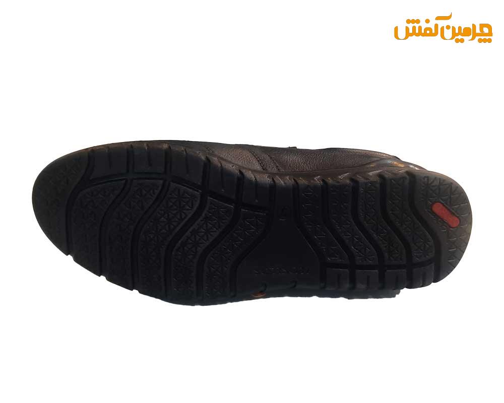 کفش تمام چرم مردانه صمصام بدون بند زیره تی پی یو کد 23209