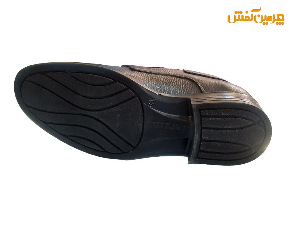 کفش تمام چرم مردانه فرزین مدل فدرال شرانک بندی کد 7553