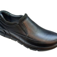 کفش تمام چرم مردانه مدل صمصام Samsam بدون بند کد 20597 مشکی