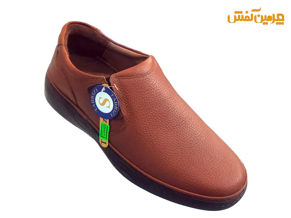 کفش تمام چرم مردانه نوبل اسپرت و بدون بند زیره پی یو کد 23427