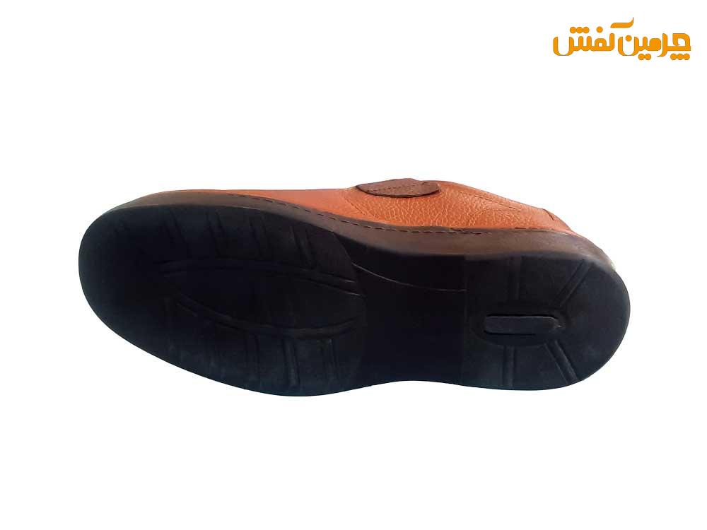 کفش تمام چرم مردانه نوبل بدون بند زیره پی یو کد 23427
