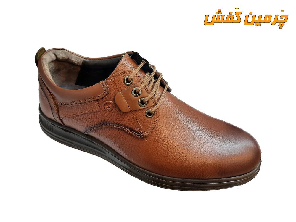 کفش چرم مردانه وجدانی Vejdani زیره پی یو بندی کد 20543