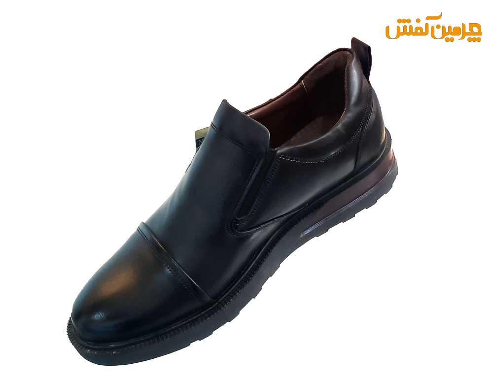 کفش تمام چرم مردانه کلارک شبرو بدون بند کد 23483