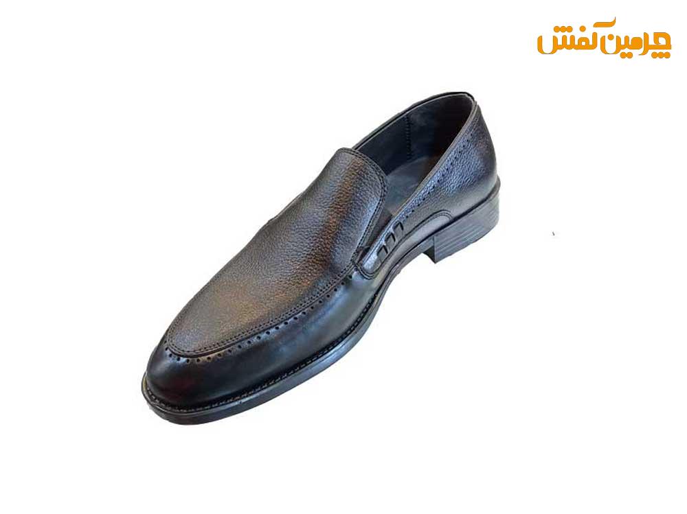 کفش تمام چرم کالج مردانه برند جهان چرم زیره نیولایت کد 23629