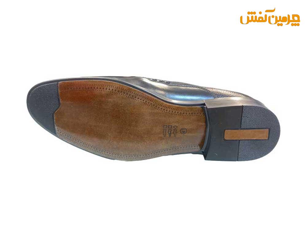 کفش تمام چرم کالج مردانه برند جهان چرم زیره نیولایت کد 23629
