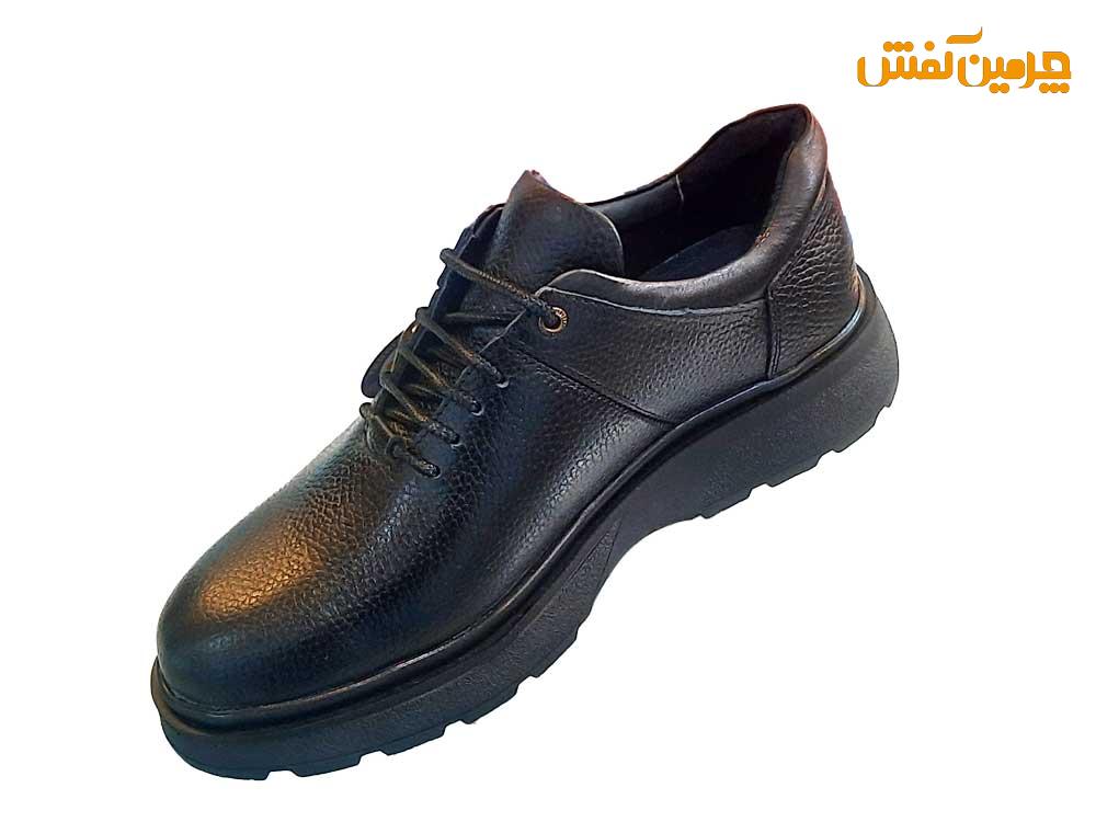 کفش چرم اسپرت مردانه رخشی بند دار کد 23457