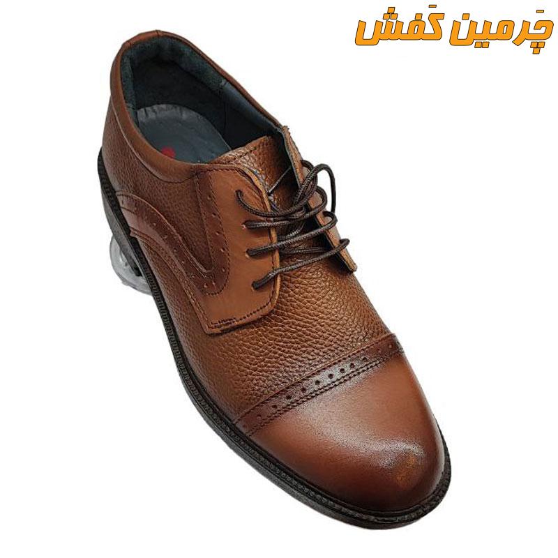 کفش تمام چرم مردانه رخشی زیره پی یو کد 7171