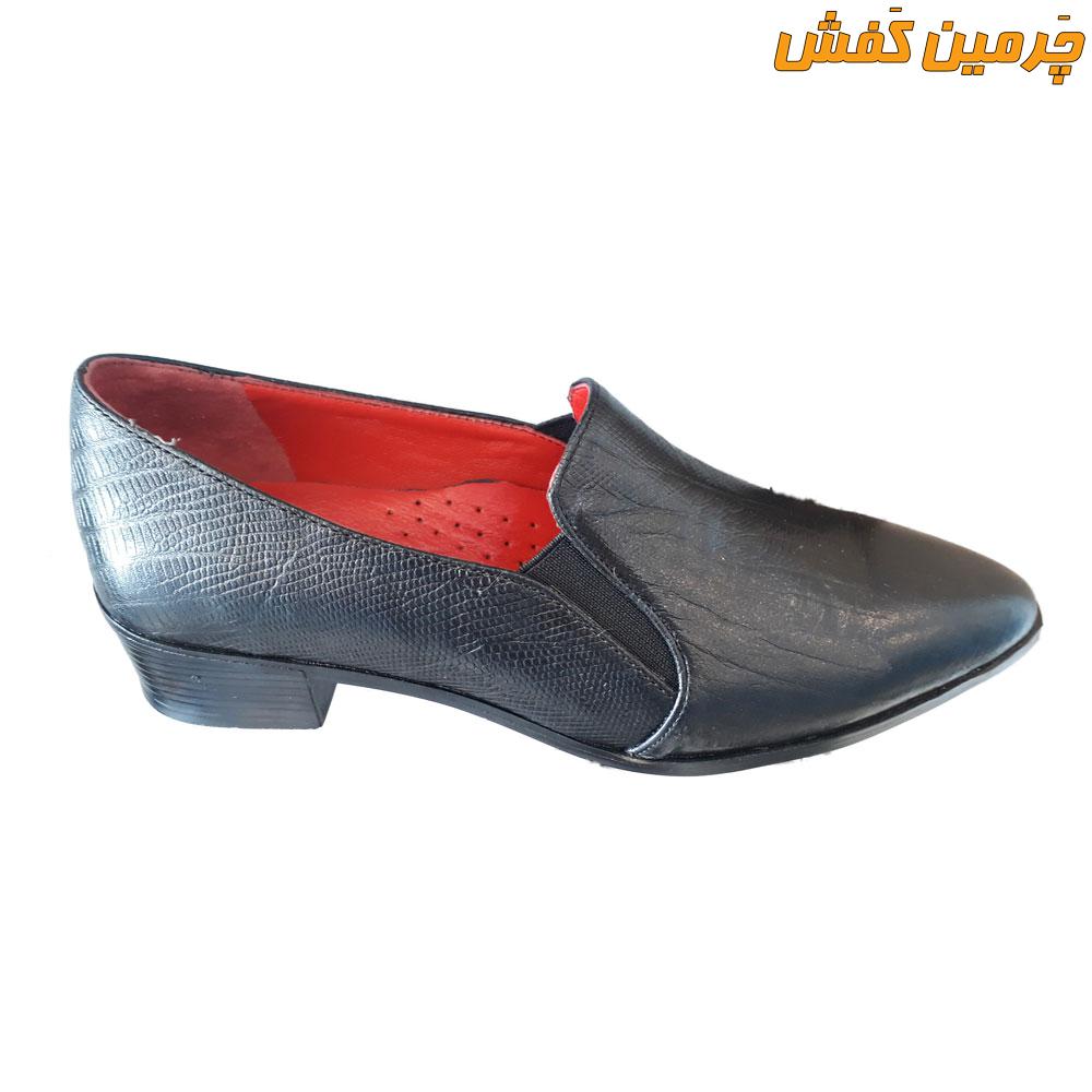 کفش چرم زنانه اداری پاشنه 2 سانت کد 6804