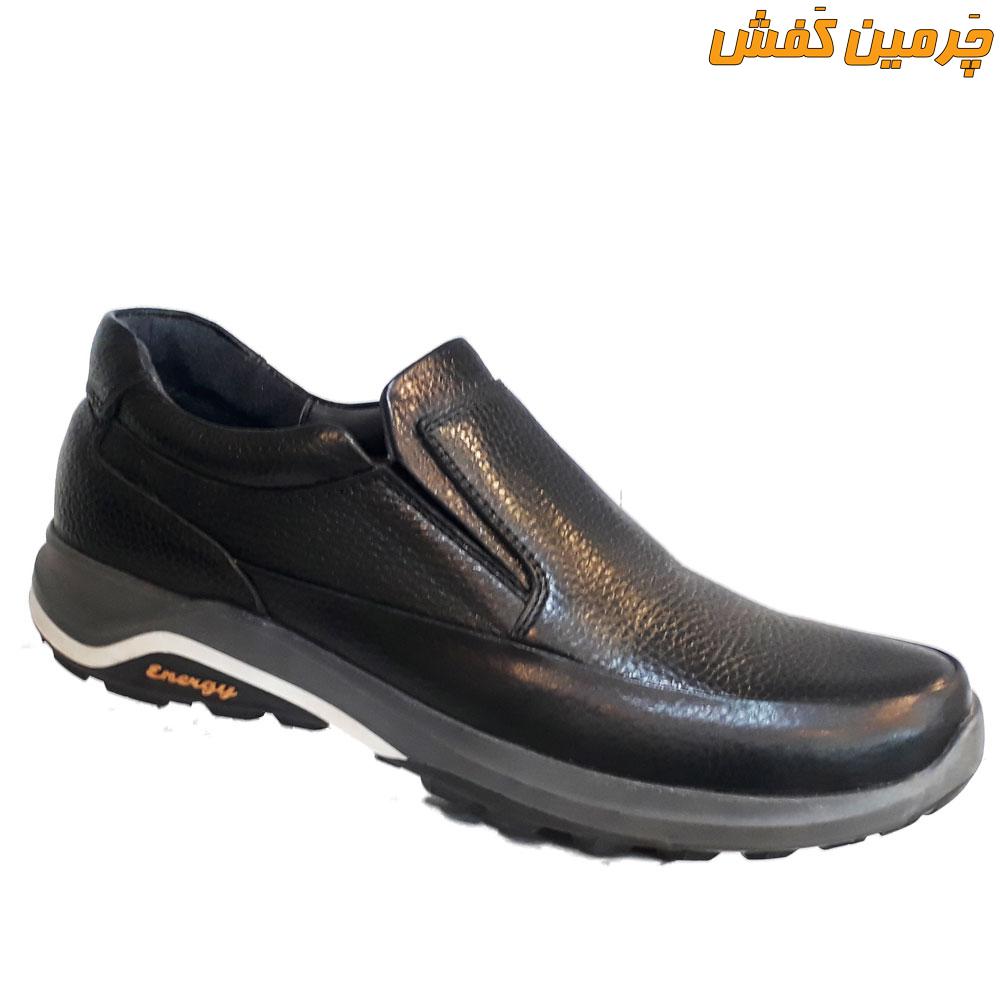 کفش چرم مردانه اسپرت فرزین بدون بند