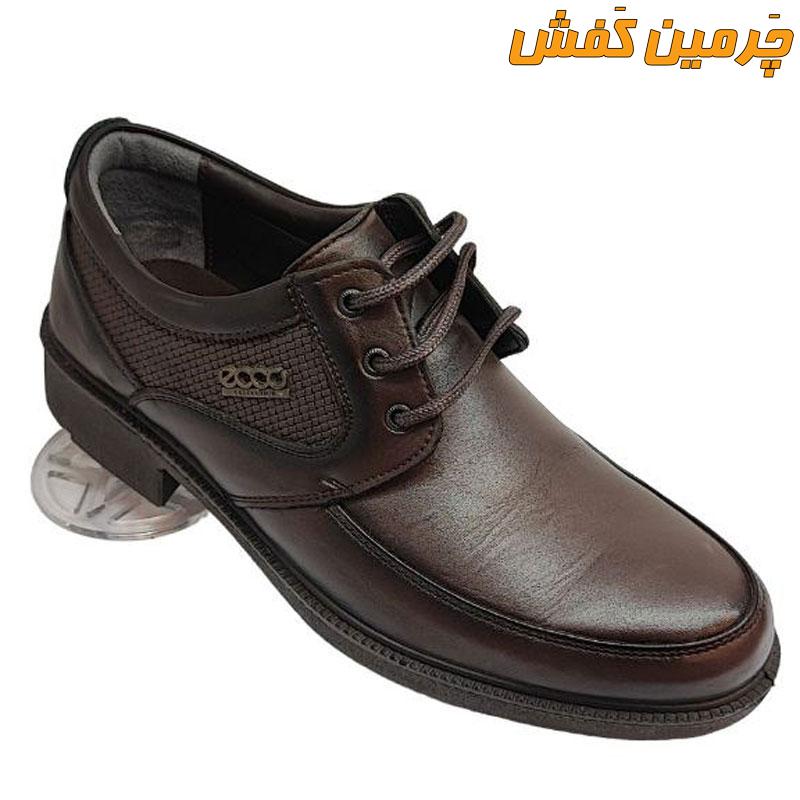کفش تمام چرم رسمی و اداری مردانه اکو زیره پی یو کد 7151