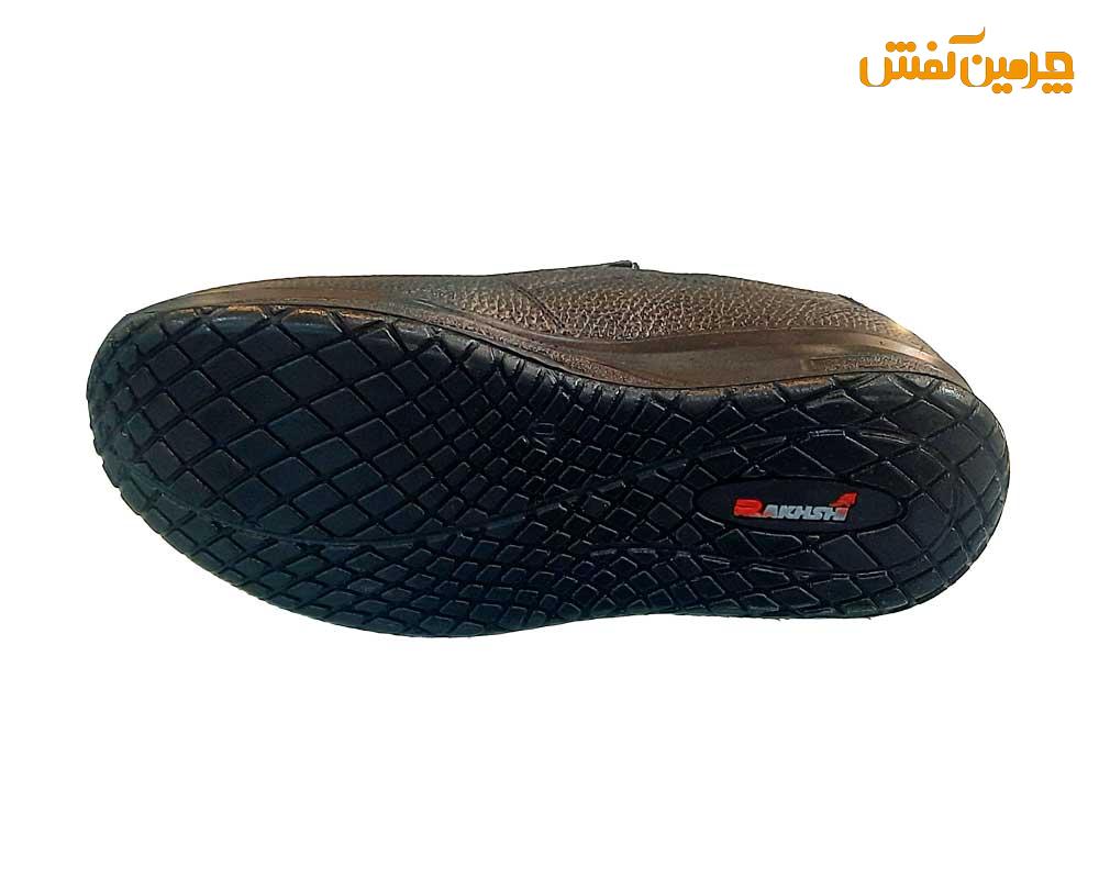 کفش چرم مردانه رخشی بدون بند کد 23313