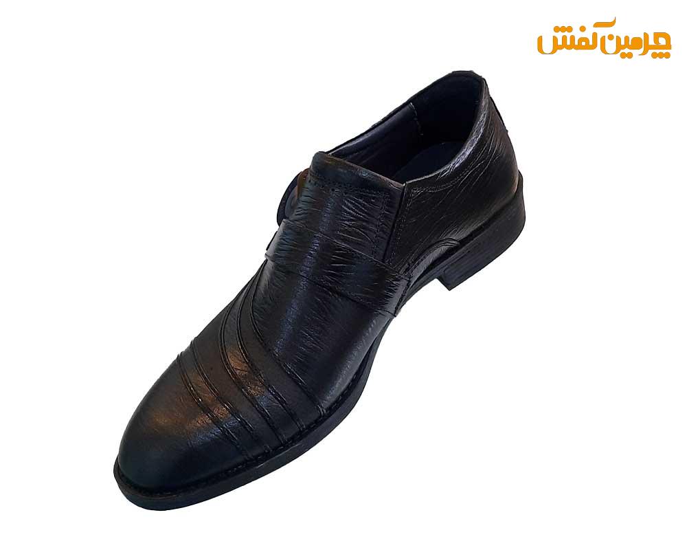 کفش چرم مردانه رخشی رسمی و اداری کد 23242