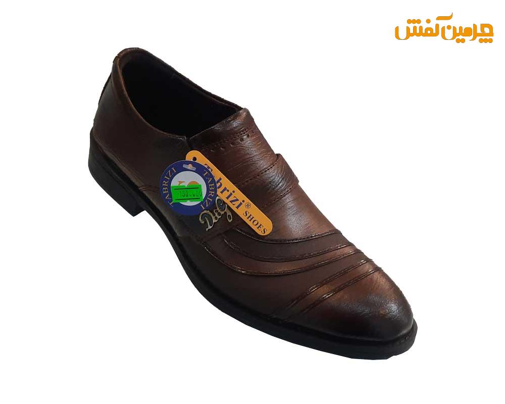 کفش چرم مردانه رخشی رسمی و اداری کد 23242