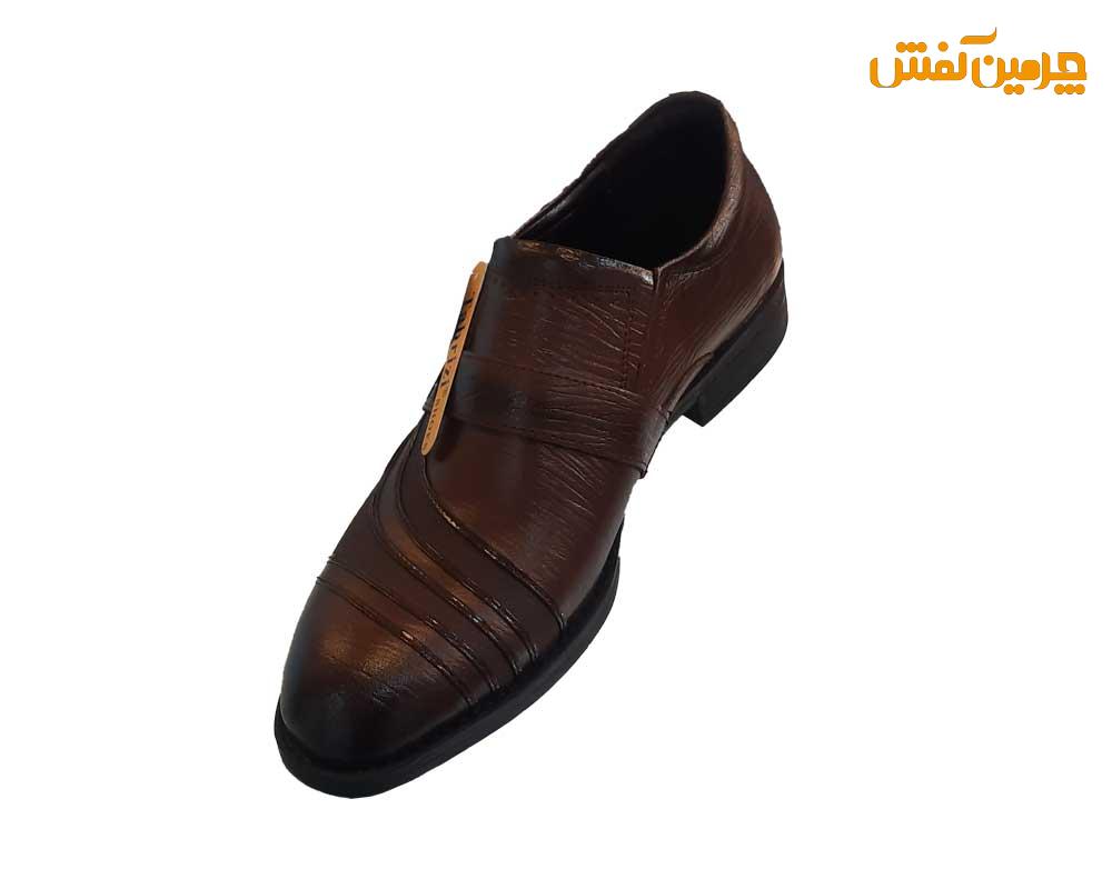 کفش چرم مردانه رخشی رسمی و اداری کد 23242