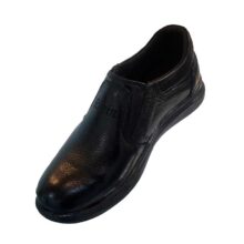 کفش چرم مردانه ریتزین Ritzin مدل روزمره و طبی بدون بند کد 23320 مشکی