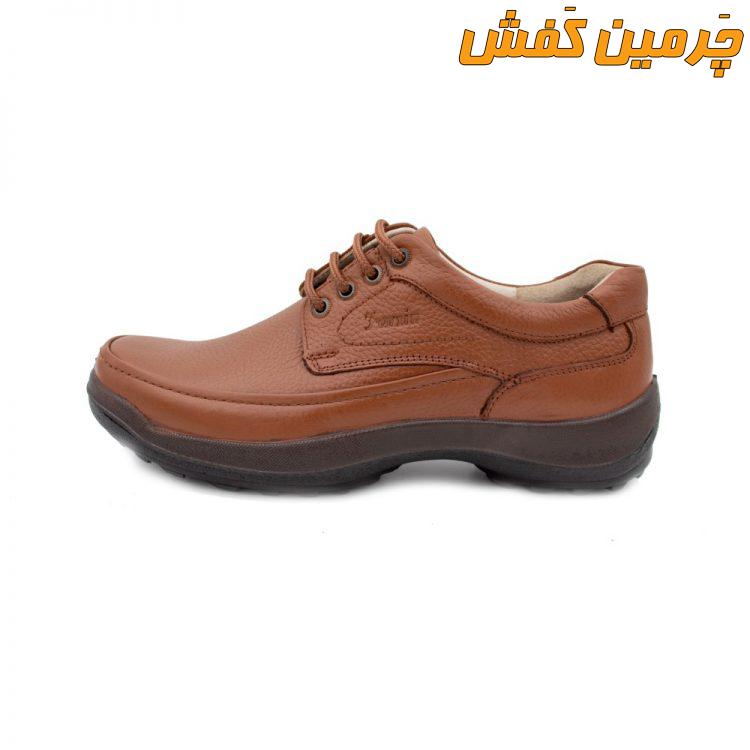 کفش تمام چرم مردانه فرزین مدل موناکو بندی کد 7537