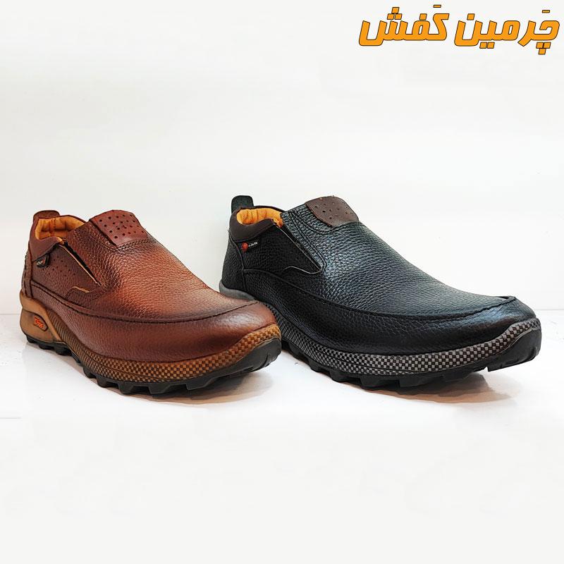 کفش تمام چرم مردانه مجلسی دایور زیره ترمو بدون بند کد 7321