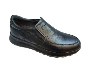 کفش چرم مردانه پاتیک Patik بدون بند زیره پی یو کد 20581 مشکی