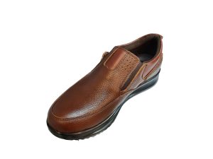 کفش چرم مردانه پانیو بدون بند (زیره پی یو) کد 20178 رنگ قهوه ای